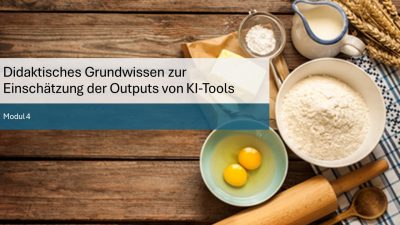 In diesem Modul erwerben Ihre Lehrenden das wesentliche didaktische Grundwissen, um den Output von GenAI im Kontext ihrer Arbeit als Lehrperson einschätzen zu können.