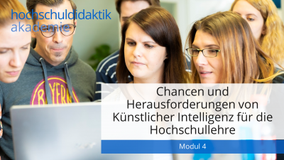 In diesem Modul lernen Sie, wie Sie Lehre gestalten, die ChatGPT und Co berücksichtigt, nutzt und den Umgang damit lehrt.